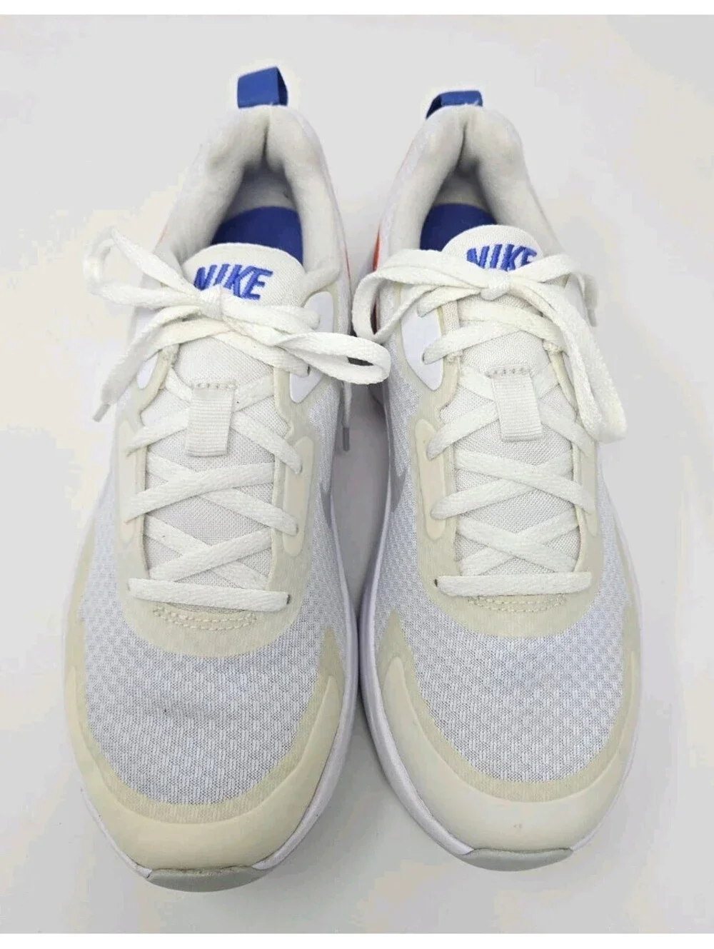 Nike WearAllDay CJ1677-106 White Orange Blue Mesh Sneakers Women's Size 8.5